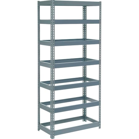 Global Industrial Extra Heavy Duty Shelving 36W x 12D x 96H With 7 Shelves, No Deck, Gray B2297280
